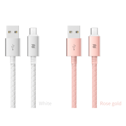 Cáp Sạc Rock Micro USB bọc da có đèn báo