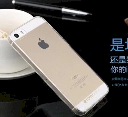 Ốp lưng silicon trong suốt 0.3mm cho iPhone 5 5s hiệu Totu