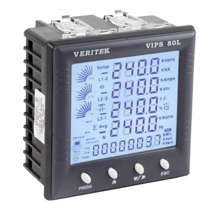 Đồng hồ đo đa chức năng hiển thị dạng LCD VERITEK - VIPS 80L