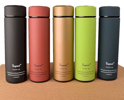 Bình giữ nhiệt BuyNeed Leak Proof Coffee Thermos Vacuum Insulated Cup Drink Bottle 470ml