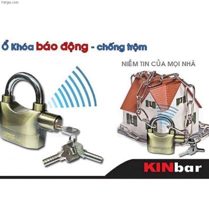 Khóa chống trộm có còi báo động KINBAR (Vàng)