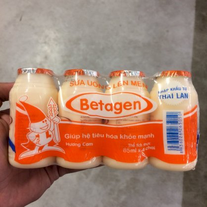 Sữa uống lên men Betagen hương cam 85ml x4