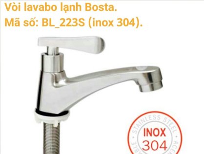 Vòi lavabo lạnh BOSTA BL-223S (Inox 304 )