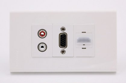 Mặt âm tường HDMI VGA AV (Wall plate HDMI, VGA, AV)