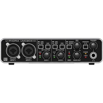 Card âm thanh Behringer U-PHORIA UMC204HD - USB 2.0 Audio/MIDI