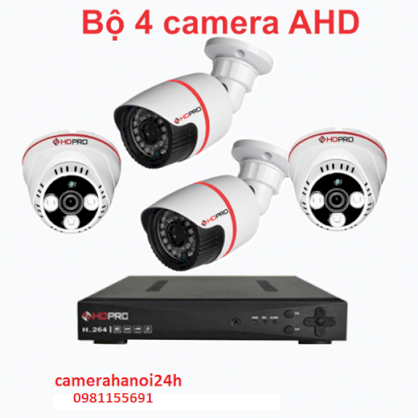 Lắp đặt trọn bộ 4 camera AHD độ nét cao