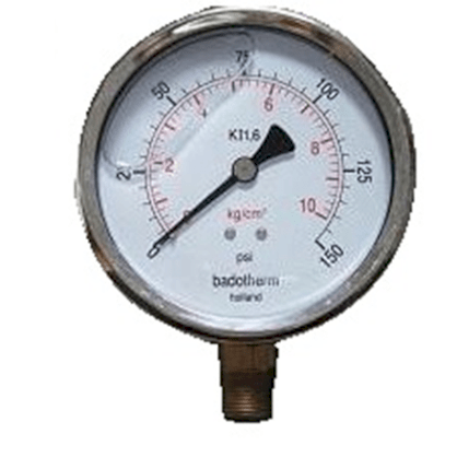 Đồng hồ áp suất thép, có dầu, Pro Instrument - 4 inch