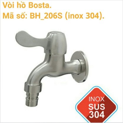 Vòi hồ BOSTA BH-206S ( Inox 304 )