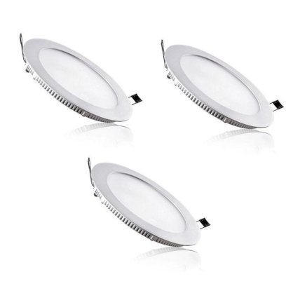 Bộ 3 đèn LED Downlight âm trần siêu mỏng tròn 15W (Ánh sáng trắng)