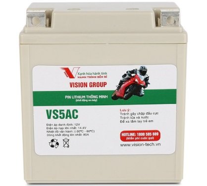 Pin Lithium khởi động xe máy Vision VS5AC