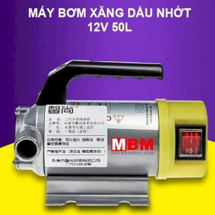 Máy bơm xăng dầu nhớt Inox 12V/200W/50L BXDN-Inox12v