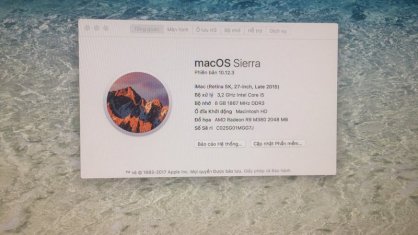 iMac 5K Retina Display 27inch Late 2015 - MK462 - Core i5 3.2GHz, Ram 8GB, HDD 1TB Full Box