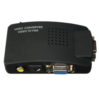 Hộp Chuyển Đổi Tín Hiệu Av Svideo To VGA (Đen)  