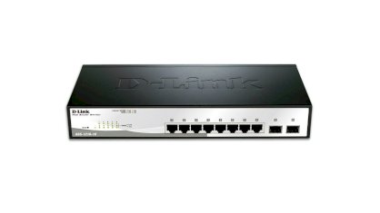 D-Link DGS-1210-10/E (8-port 10/100/1000BASE-T + 2-port Gigabit SFP)