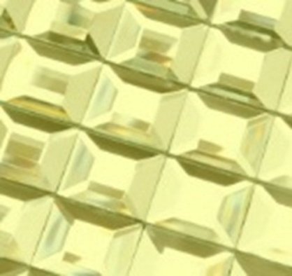 Gạch Mosaic thủy tinh vàng vát cạnh HTE 300x300