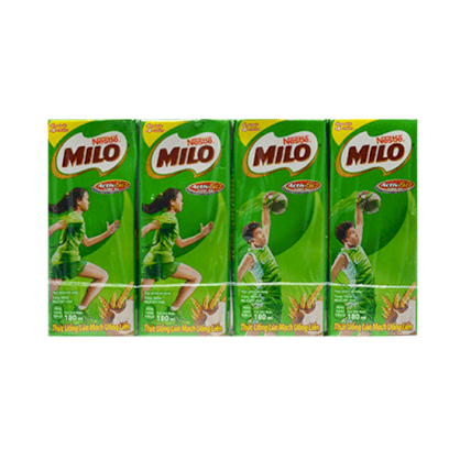 Sữa tươi hộp Milo 180ml (lốc 4 hộp)