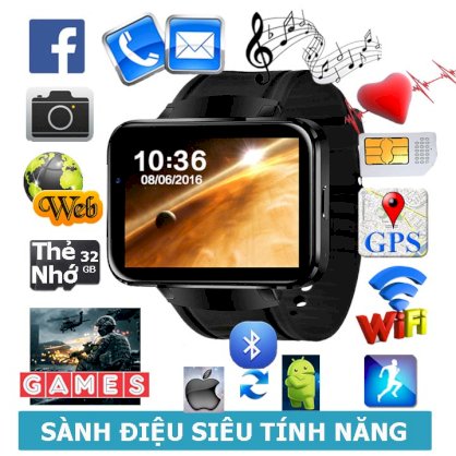 Đồng hồ thông minh Wifi GPS Fuji Wide 98 Black