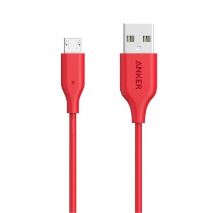 Cáp sạc Anker Powerline Micro-USB 0.9m A8132H91 (Đỏ)