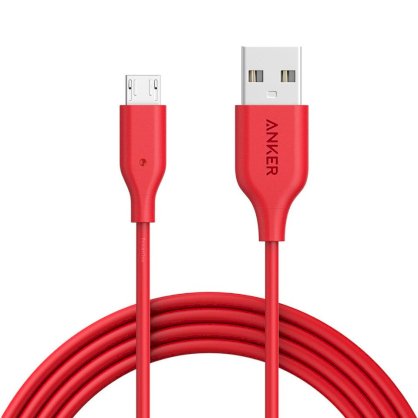 Cáp sạc Anker Powerline Micro-USB 1.8m A8133H91 (Đỏ)