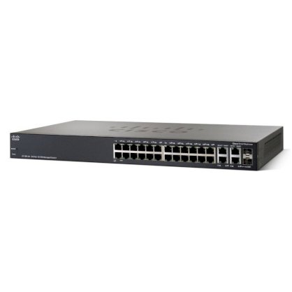 Cisco SF300-24PP-K9-EU SF300-24PP 24-port 10/100 PoE+ Managed Switch w/Gig Uplinks