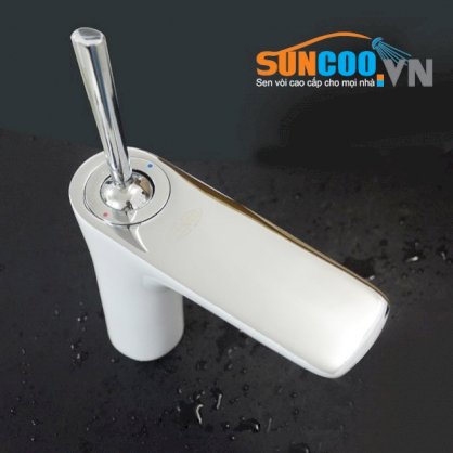 Vòi chậu rửa nóng lạnh mạ sứ Suncoo SC801
