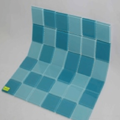 Gạch Mosaic thủy tinh hai màu xanh nhạt HTE29