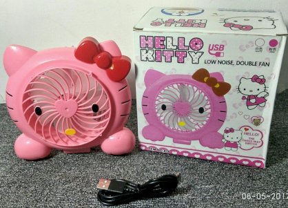 Quạt sạc mini để bàn Hello Kitty 876