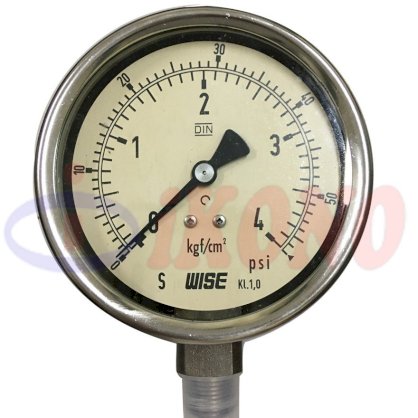 Đồng hồ đo áp suất inox 316 WISE P100 4kg
