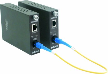 D-Link DMC-1910/E 1000Base-TX (UTP) to 1000Base-LX (SC) Single-Fiber Media Converter Kit