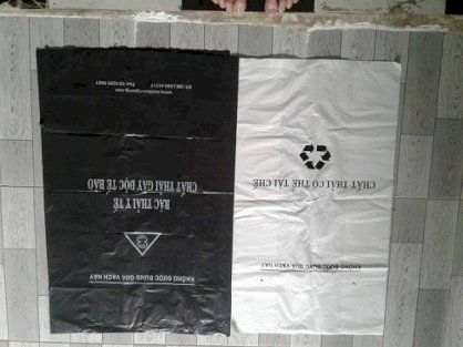 Túi đựng rác thải có thể tái chế màu trắng TR05