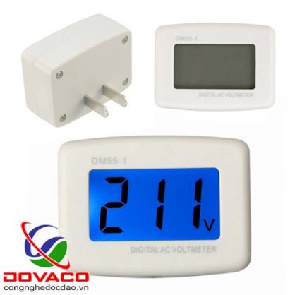 Đồng hồ đo điện áp cắm điện phát sáng DM55-1