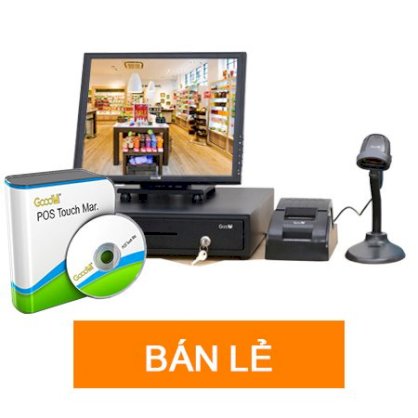 Trọn bộ máy tính tiền pos goodm dành cho tạp hóa/siêu thị.