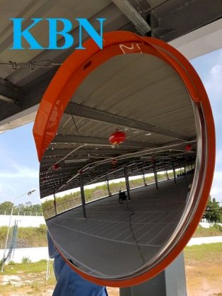 Gương cầu lồi toàn bộ inox lắp đặt trên nhà xe công ty KBN.NX01