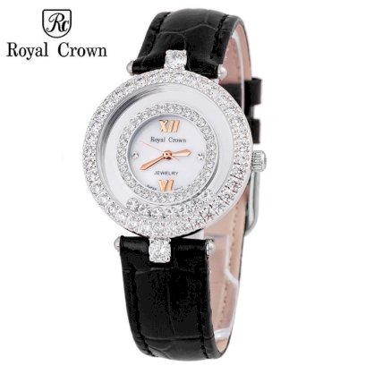 Đồng hồ nữ chính hãng Royal Crown 3628 dây da đen