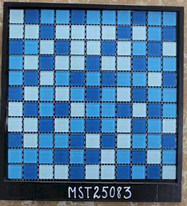 Gạch Mosaic thủy tinh tông bể bơi MST25083