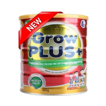 Nutifood Grow Plus+ Đỏ 900g : Sữa cho trẻ từ 1-10 tuổi bị suy dinh dưỡng, thấp còi