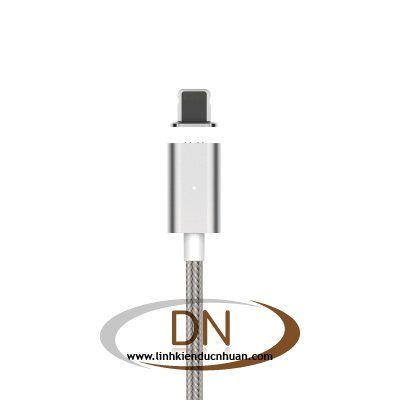 Cáp Từ USAMS MetalMetal Magnetic Cable Nylon 2 Đầu Lightning - Màu Xám ( MSP : 00918 )