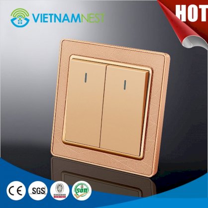 Công tắc đôi mặt vuông Nest TB-02