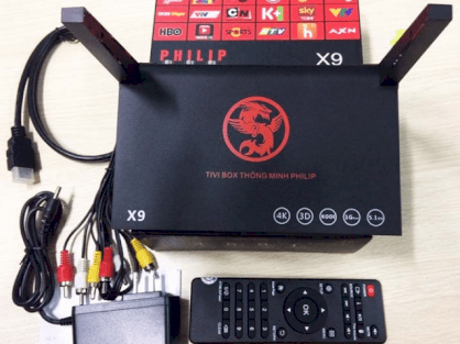 Tivi Box thông minh Philip X9 RAM 1G (đen)