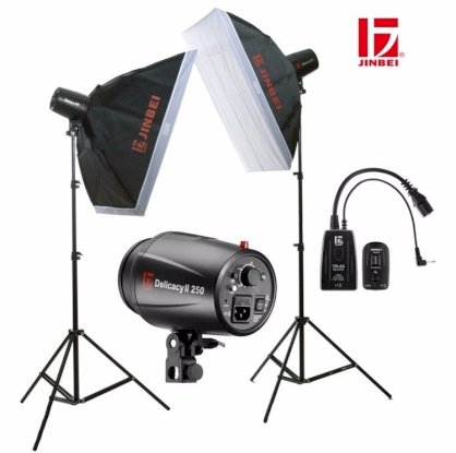 Bộ kit studio 2 đèn Flash DII250 JINBEI
