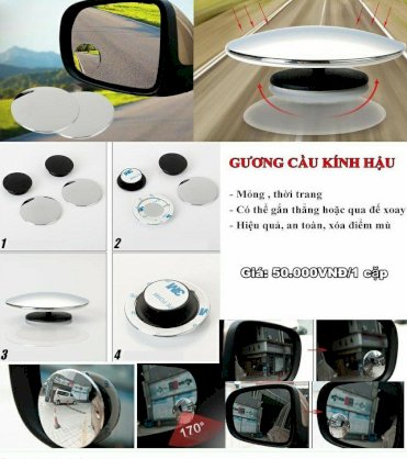 Gương cầu lồi xoay 360 độ cho Mazda 3 Sedan - 4482175