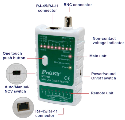 Thiết bị test cáp Proskit MT-7058