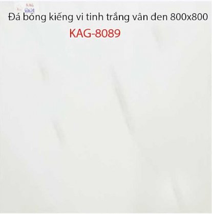 Đá bóng kiếng toàn phần vi tinh trắng vân đen 800x800 Kiến An Gia KAG-8089