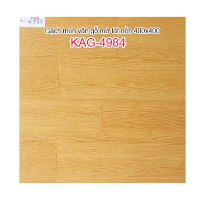 Gạch men vân gỗ mờ lát nền 400x400 Kiến An Gia KAG-4984
