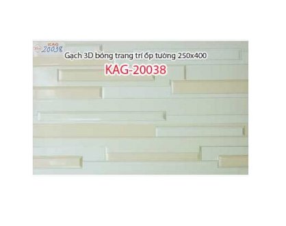 Gạch 3D bóng trang trí ốp tường 250x400 Kiến An Gia KAG-20038