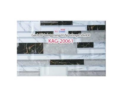 Gạch 3D bóng trang trí ốp tường 250x400 Kiến An Gia KAG-20061