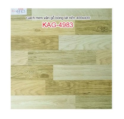Gạch men vân gỗ bóng lát nền 400x400 Kiến An Gia KAG-4983