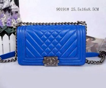 Túi xách Chanel hàng hiệu MS 90191 màu xanh