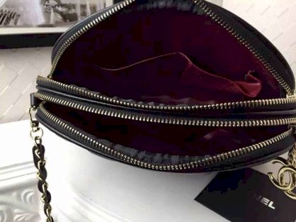 Túi xách Chanel hàng hiệu Pháp bằng da dê MS 7615 màu đen