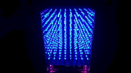Bộ Diy Led Cube 8X8X8 xanh dương full led (vỏ Mica)